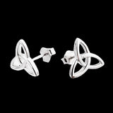 Trinity Celtic 925 Sterling Silver Stud Earrings