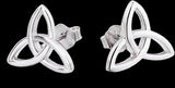 Trinity Celtic 925 Sterling Silver Stud Earrings