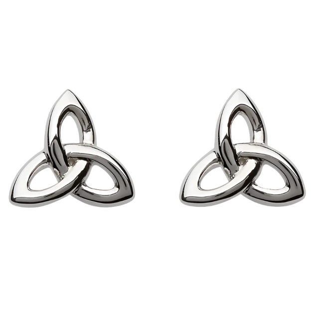 Trinity Celtic 925 Sterling Silver Stud Earrings