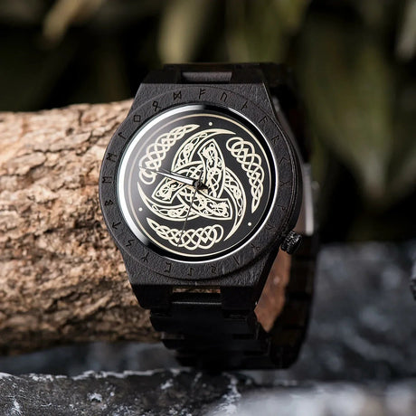 Triple of Odin Wooden Viking Watch-Tales of Valhalla