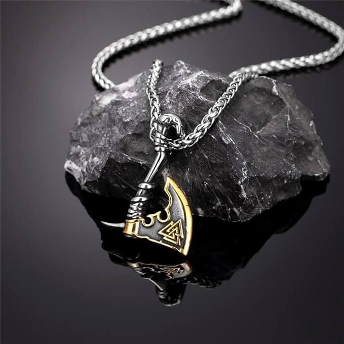 Valknut Axe Retro Pendant Necklace