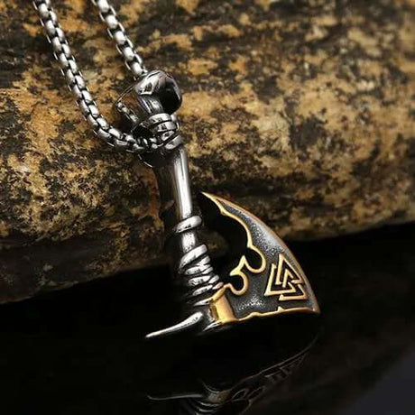 Valknut Axe Retro Pendant Necklace