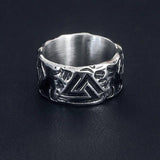 Valknut Geri and Freki Antique Ring