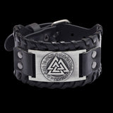 Valknut Leather Bracelet