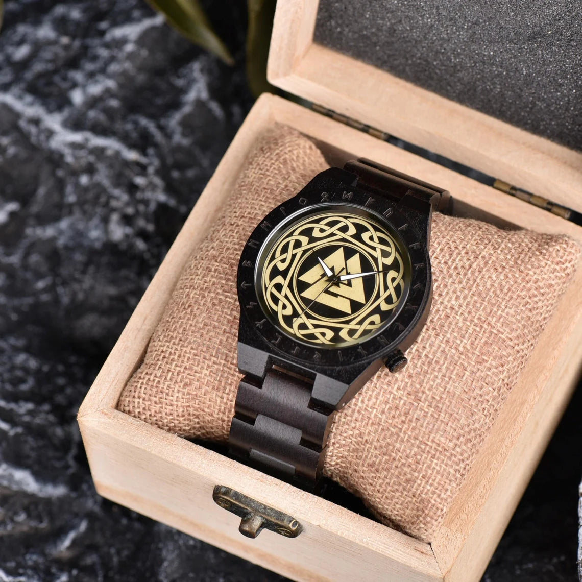 Valknut Wooden Watch