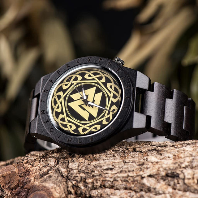 Valknut Wooden Watch