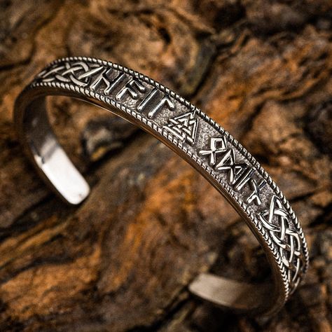 Valknut and Runes Arm Ring