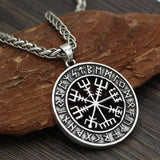 Vegvisir Compass Runic Amulet