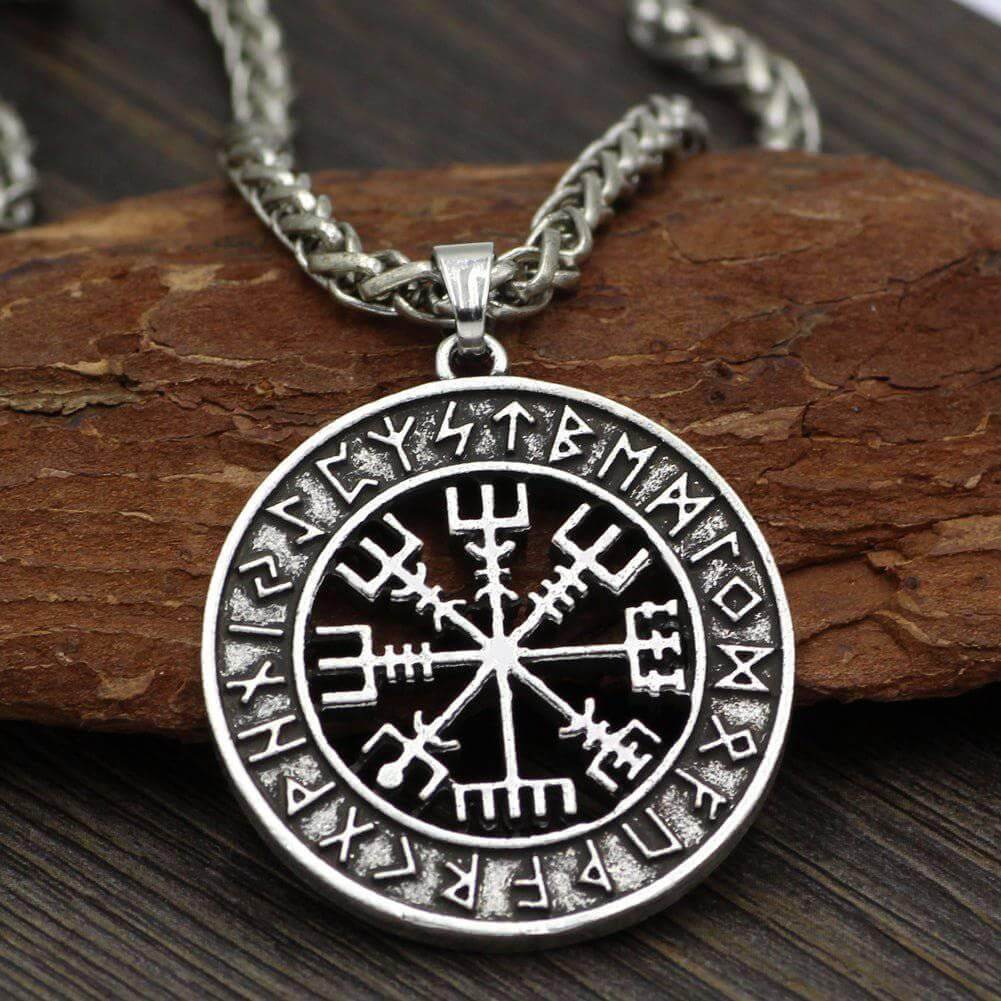 Vegvisir Compass Runic Amulet