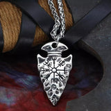 Vegvísir Norse Spear Necklace