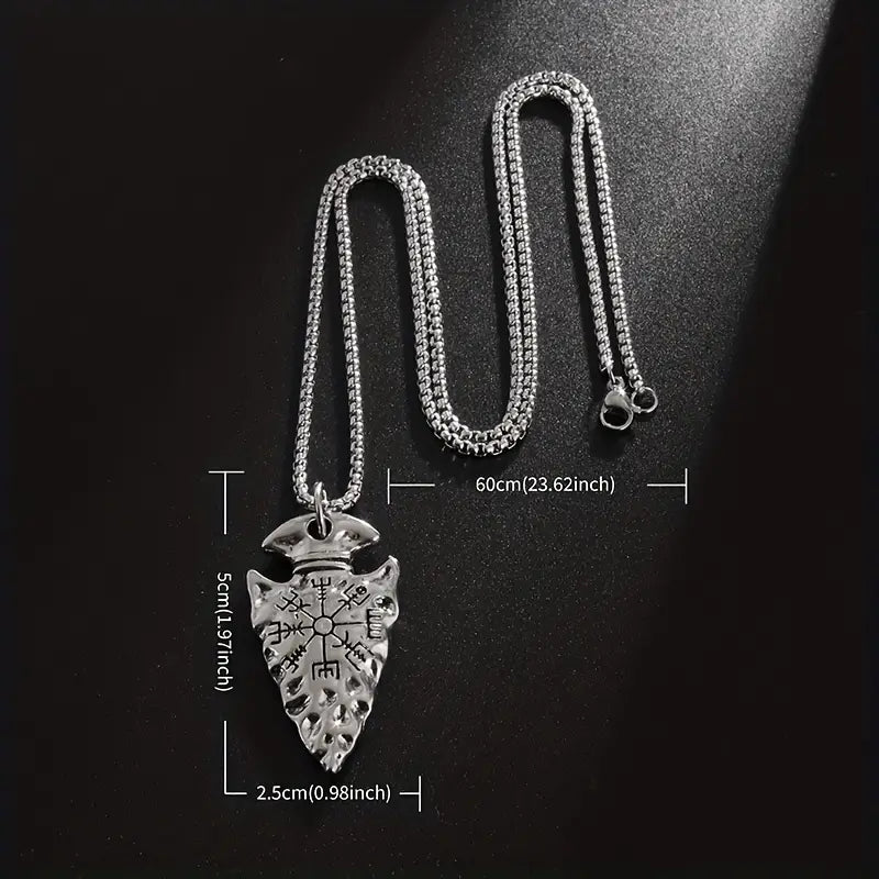 Vegvísir Norse Spear Necklace