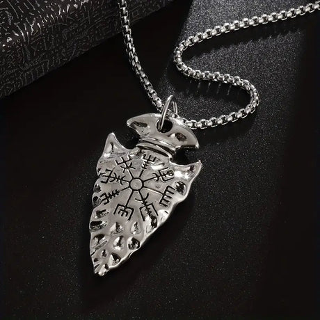 Vegvísir Norse Spear Necklace