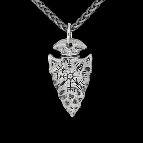 Vegvísir Norse Spear Necklace-Tales of Valhalla