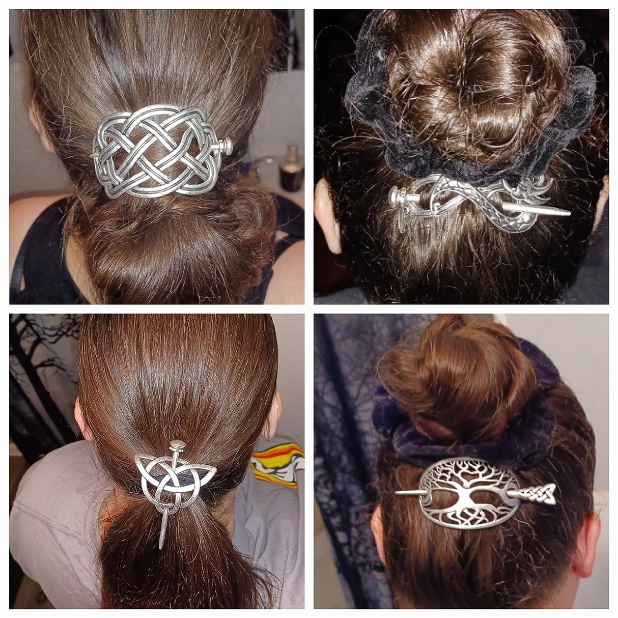 Viking Celtic Hair Clips Set