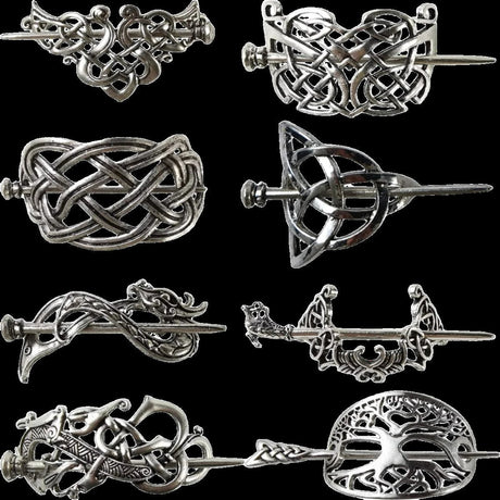 Viking Celtic Hair Clips Set