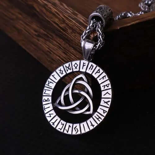 Viking Celtic Knot Rune Amulet Pendant Necklace