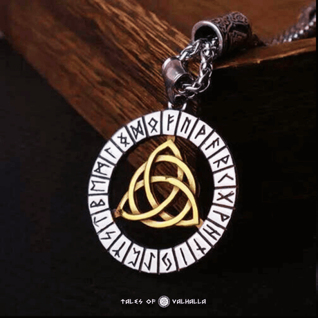 Viking Celtic Knot Rune Amulet Pendant Necklace