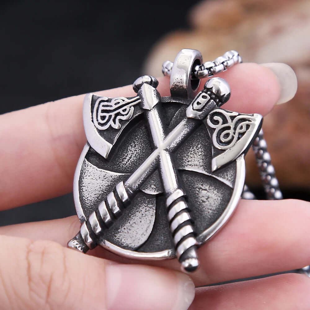 Viking Double Axe Necklace