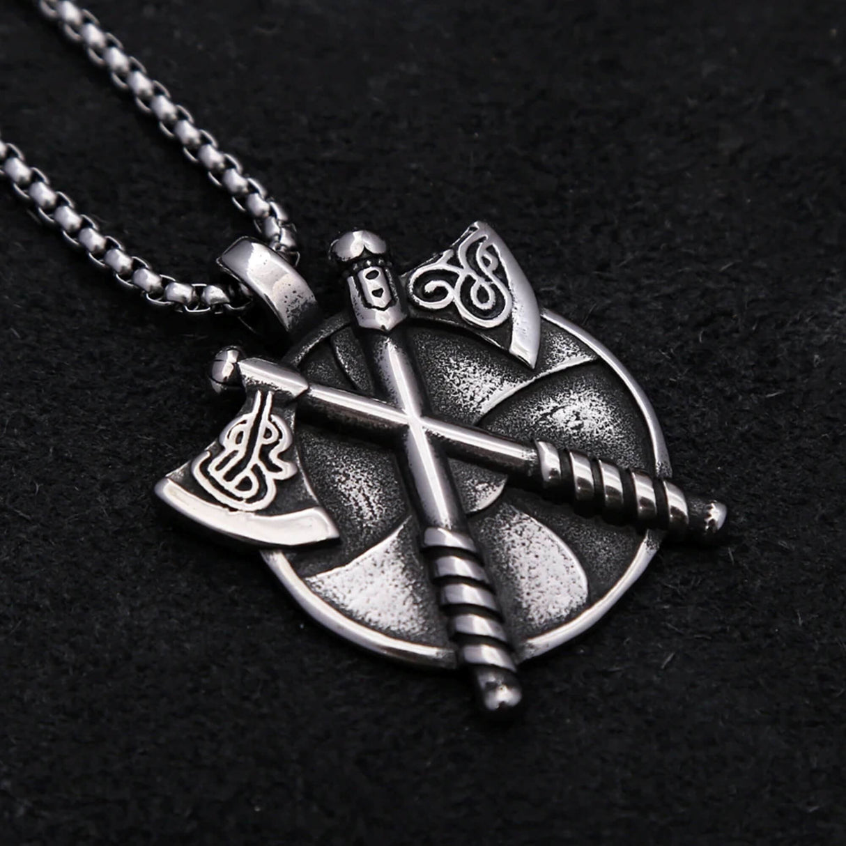 Viking Double Axe Necklace-Tales of Valhalla