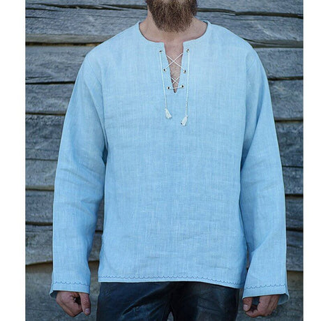 Viking Linen Long Sleeve Shirt-Tales of Valhalla