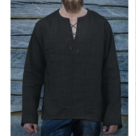 Viking Linen Long Sleeve Shirt-Tales of Valhalla