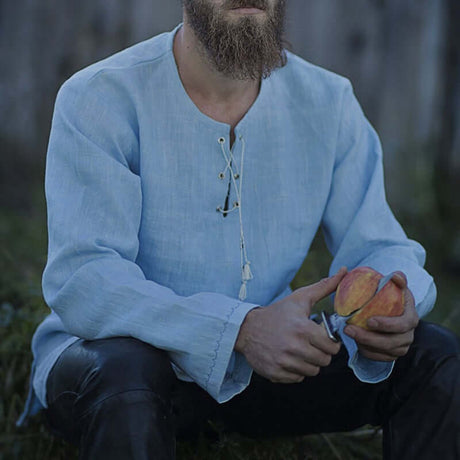 Viking Linen Long Sleeve Shirt-Tales of Valhalla