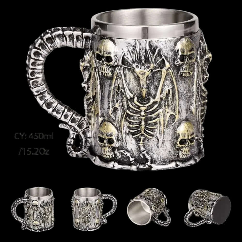 Viking Skull Tankard Mug