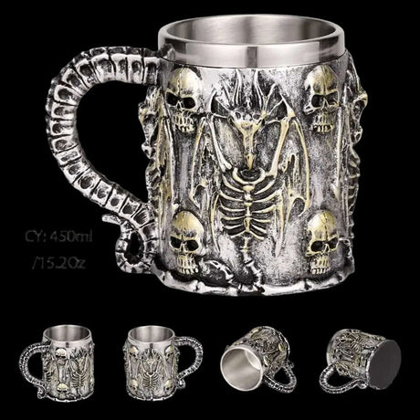 Viking Skull Tankard Mug