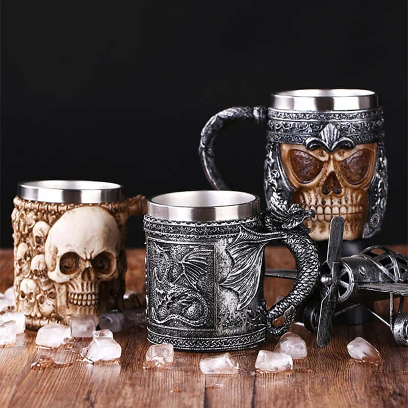 Viking Skull Tankard Mug