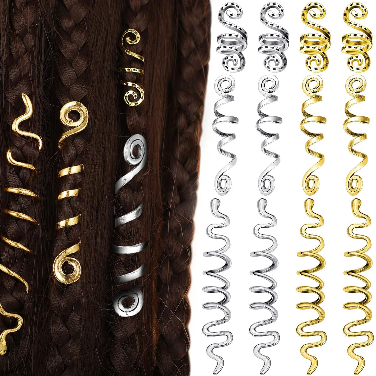 Viking Spiral Hair Beads