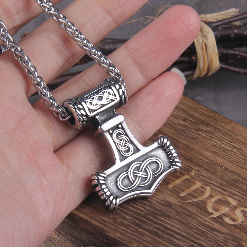 Viking Thor's Hammer Mjolnir Necklace