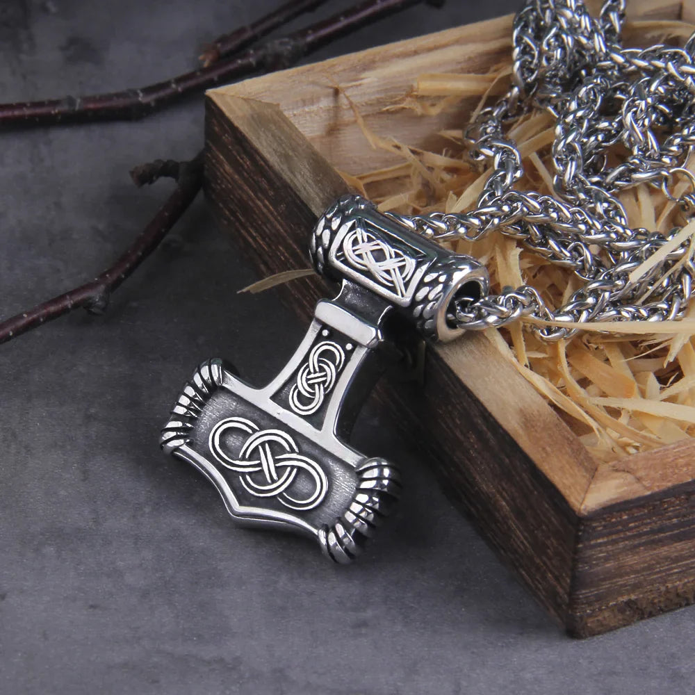 Viking Thor's Hammer Mjolnir Necklace