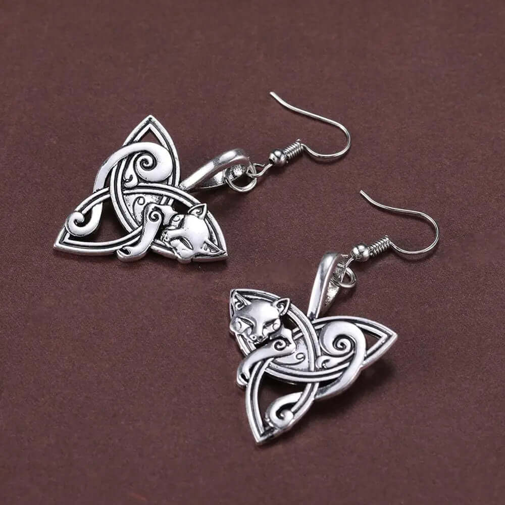 Viking Triquetra Celtic Knot Earrings