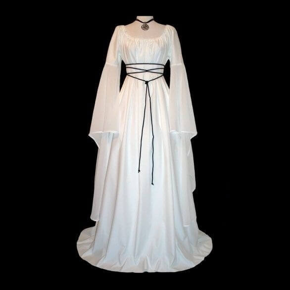 Viking Dress - Elegant Medieval Attire | Tales of Valhalla White / M Viking Dress - Elegant Medieval Attire | Tales of Valhalla White / M
