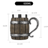 Viking Wooden Barrel Tankard Mug