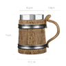 Viking Wooden Barrel Tankard Mug