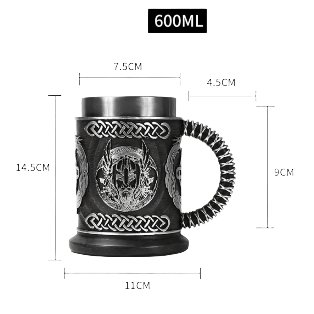 Viking Wooden Barrel Tankard Mug