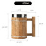 Viking Wooden Barrel Tankard Mug