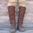 Vintage Leather Leg Gaiter Buckled Boots Cover