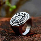 Vintage Valknut Rune Ring