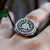 Vintage Valknut Rune Ring