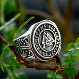 Vintage Valknut Rune Ring