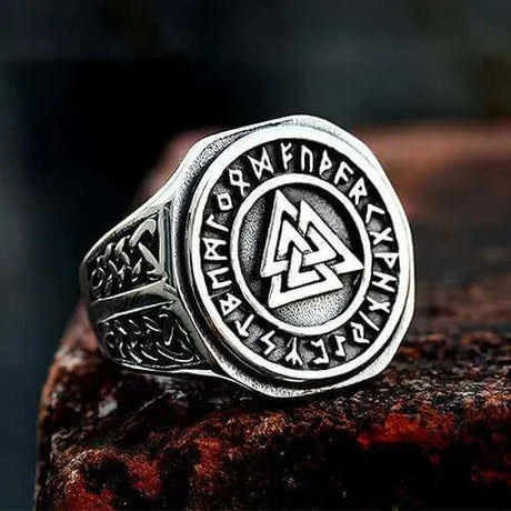 Vintage Valknut Rune Ring-Tales of Valhalla