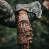 Warrior Bearded Carved Axe