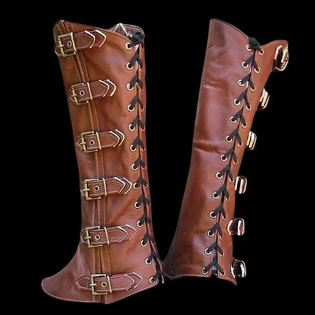 Warrior Leather Boot Covers-Tales of Valhalla