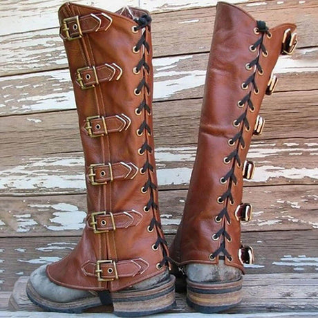 Warrior Leather Boot Covers-Tales of Valhalla