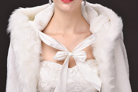 White Wedding Faux Cloak