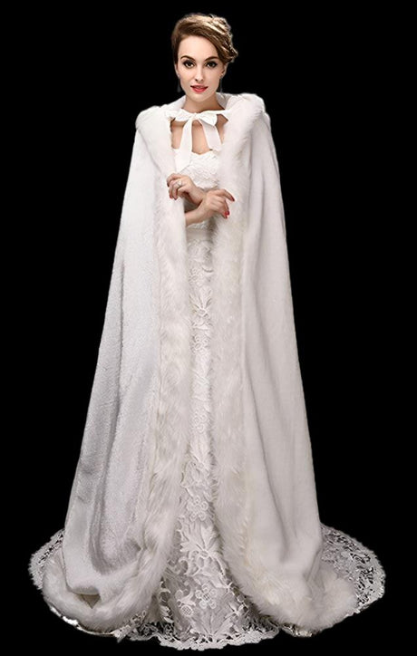 White Wedding Faux Cloak