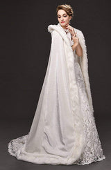 White Wedding Faux Cloak