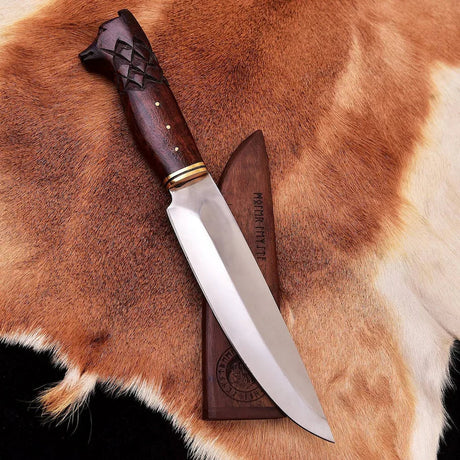 Wolf Face Handle Knife-Tales of Valhalla